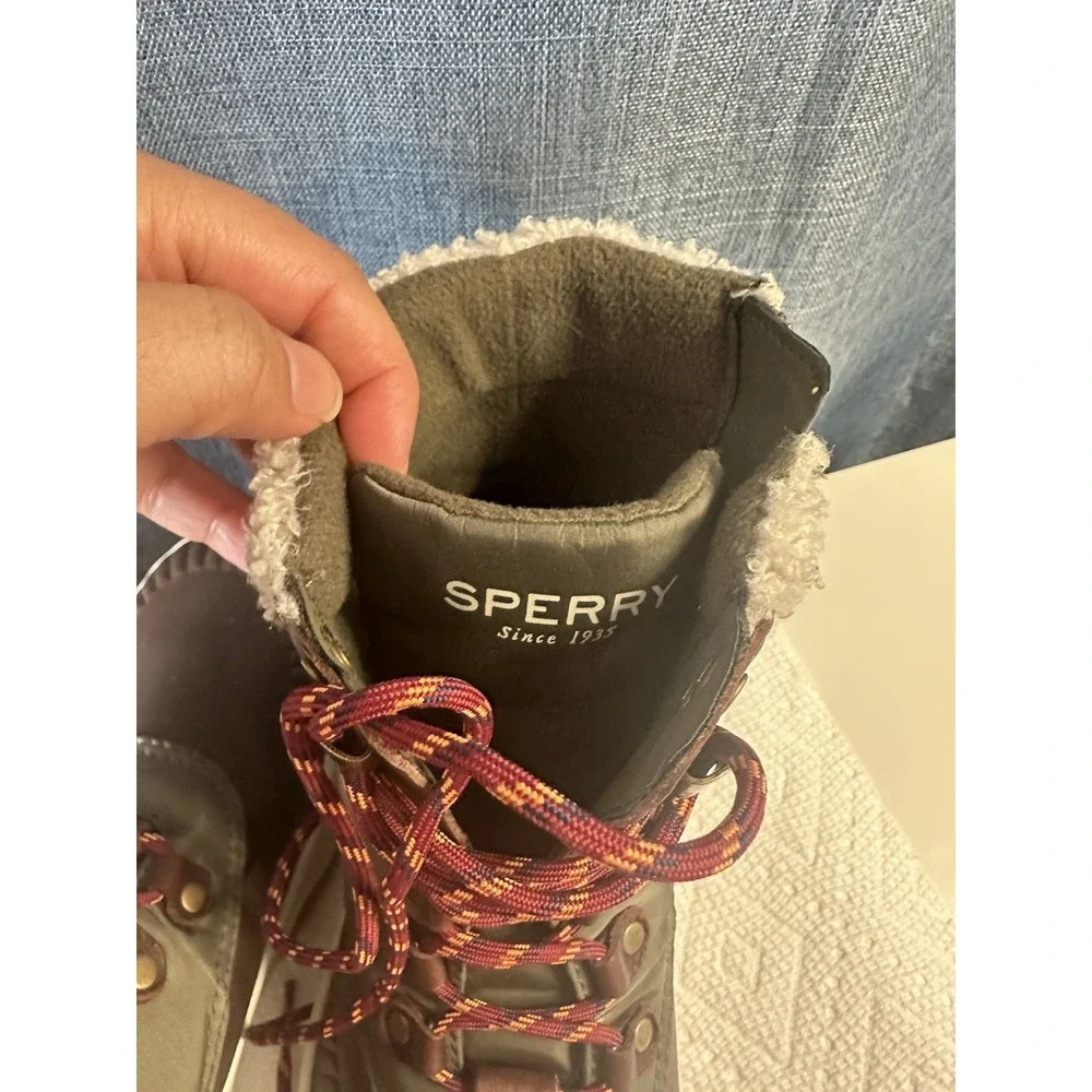 Sperry Women's Acadia Olive‎ Winter Boots STS88854